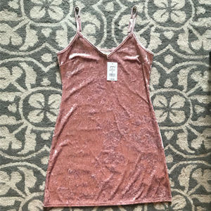 Blush Velvet Mini Dress